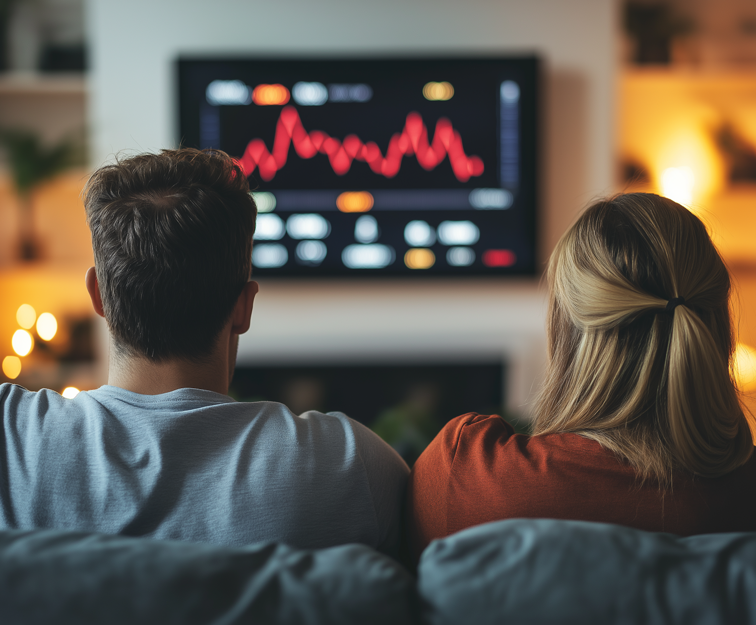 Couple Analyzing Financial Graphs