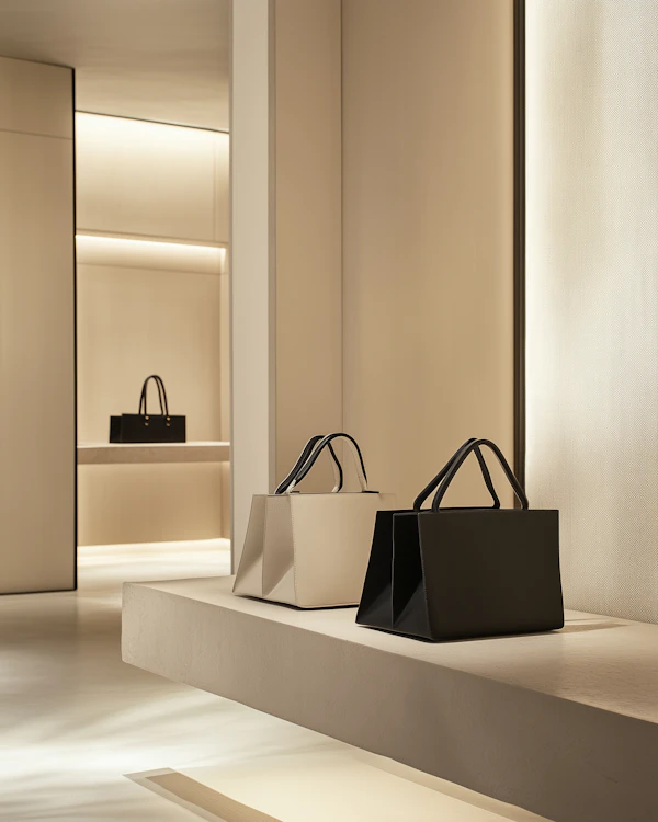 Minimalist Handbag Display