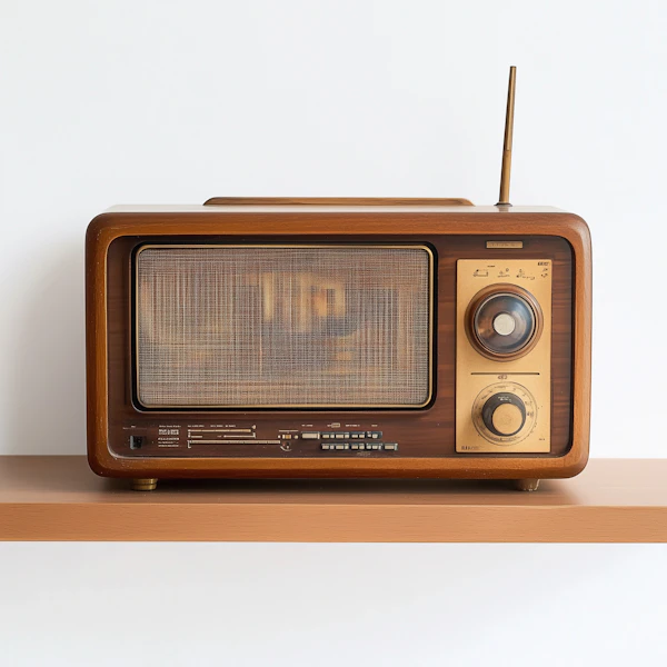Vintage Wooden Radio