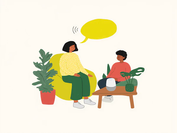 Cozy Conversation Scene