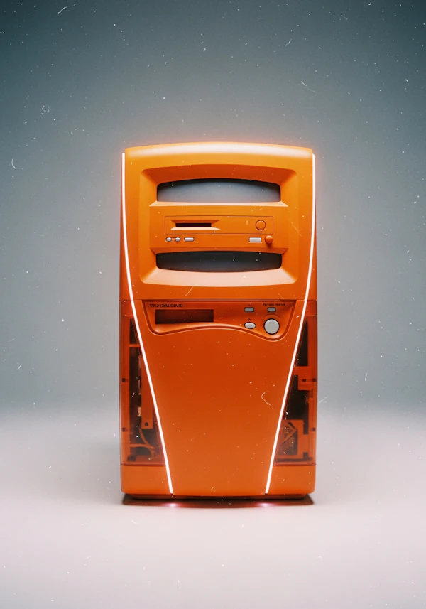 Retro Orange PC Tower