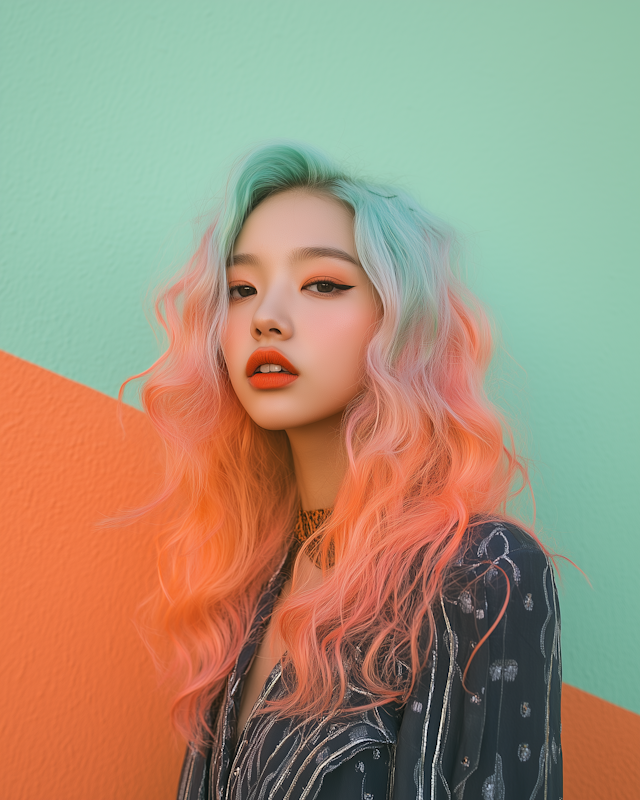 Pastel Hair Portrait