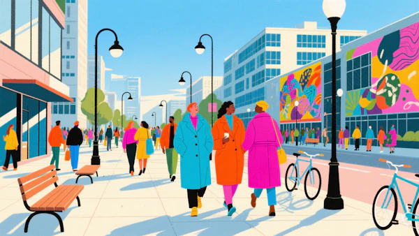Vibrant City Street Scene