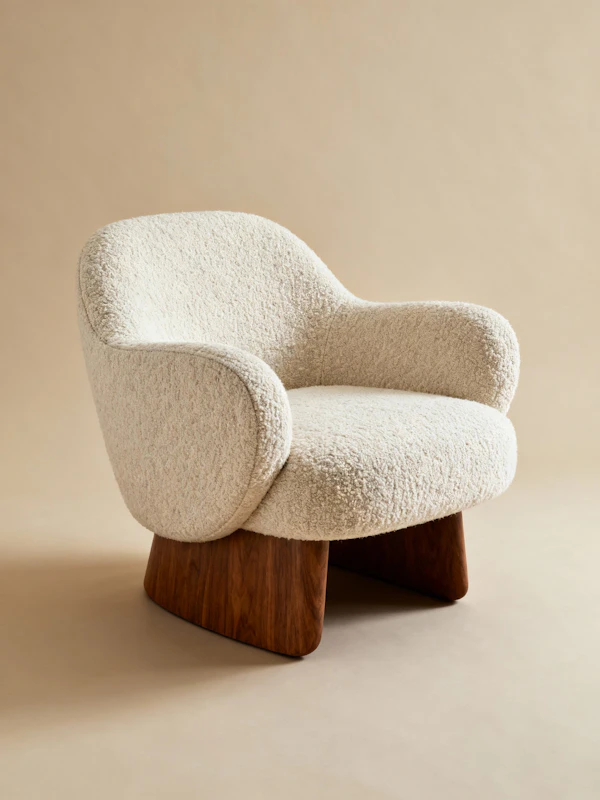 Modern Cream Armchair
