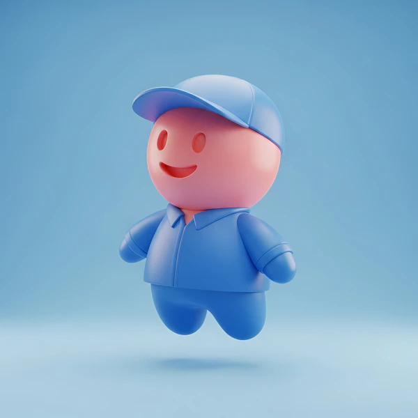 Cheerful Cartoon Character