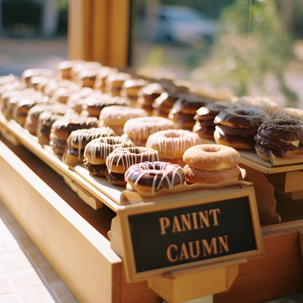 Artisan Doughnut Delights Display