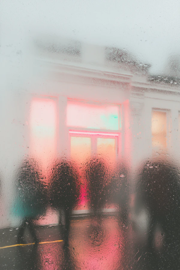 Foggy Neon Silhouettes