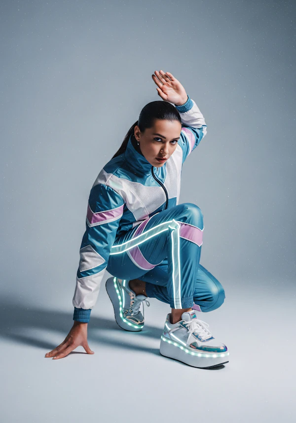 Futuristic Athlete Pose