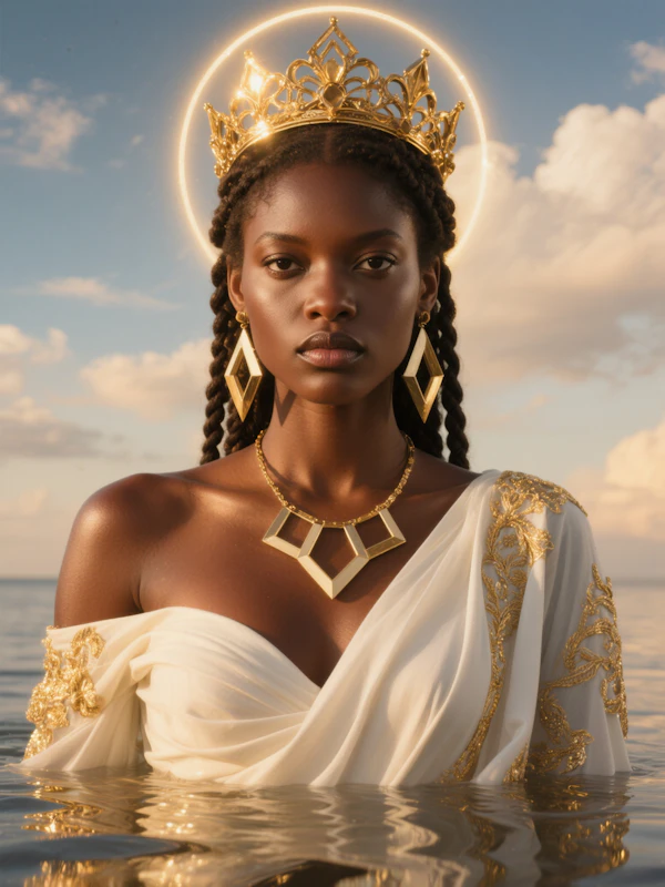 Regal Woman in Water