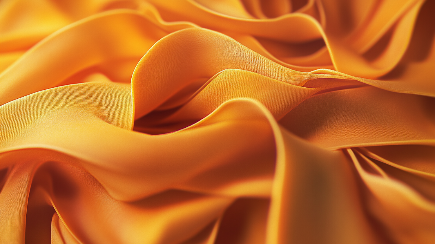 Vibrant Orange Flowing Fabric