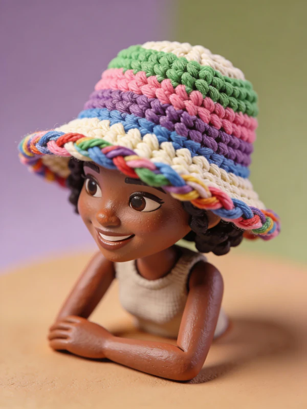 Vibrant Crocheted Hat