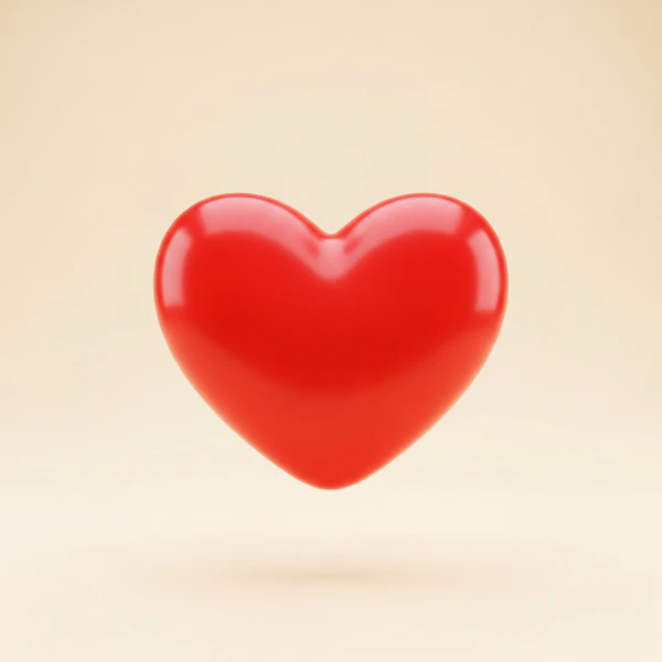 Glossy Red Heart