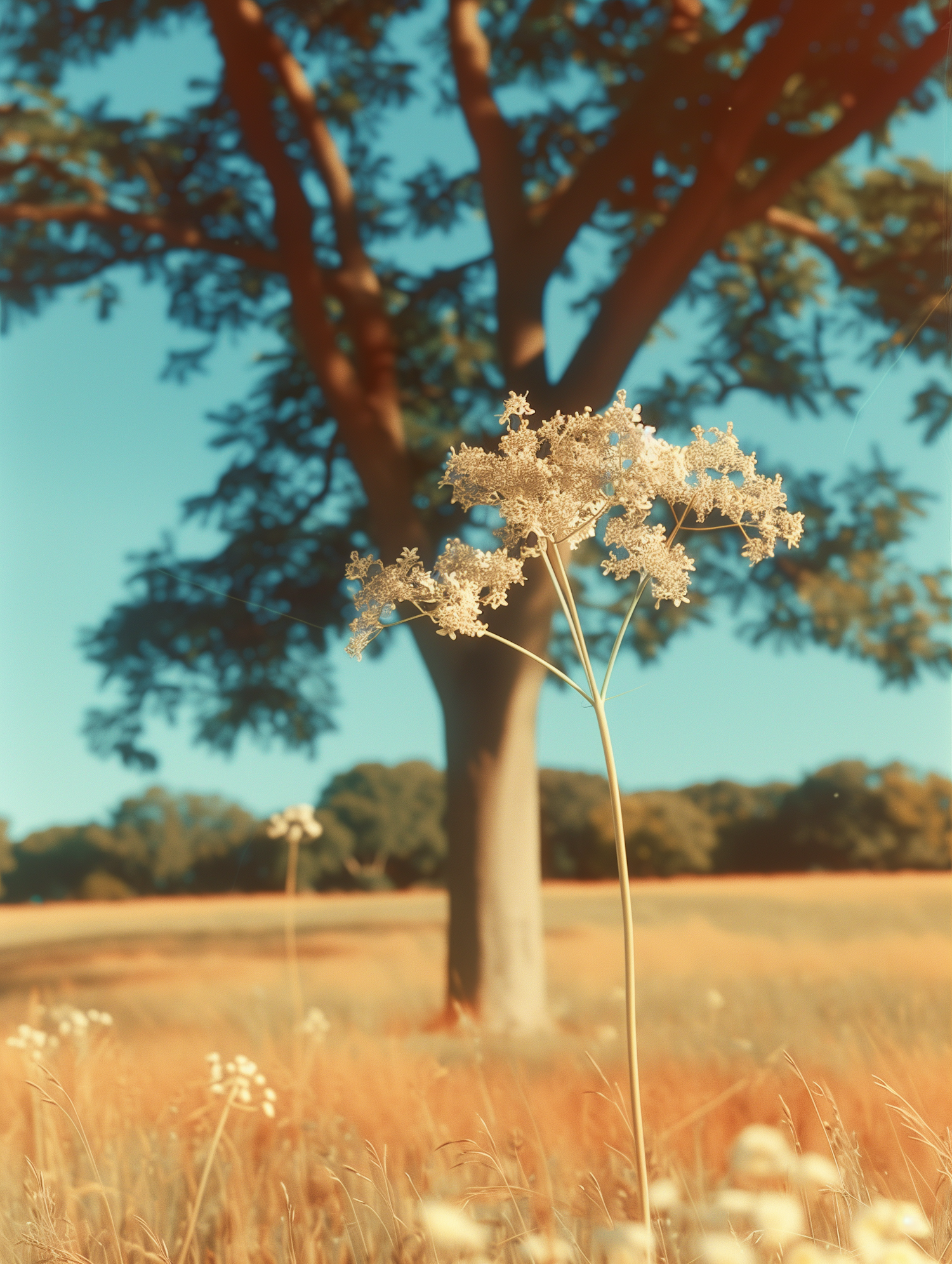 Serene Nature Scene with Wildflower