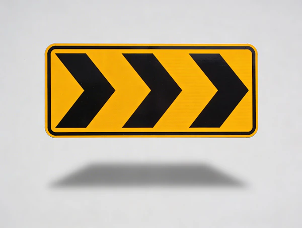 Chevron Road Sign