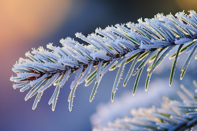 Frosty Pine Branch