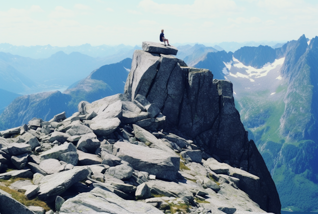 Contemplative Solitude Atop the Summit