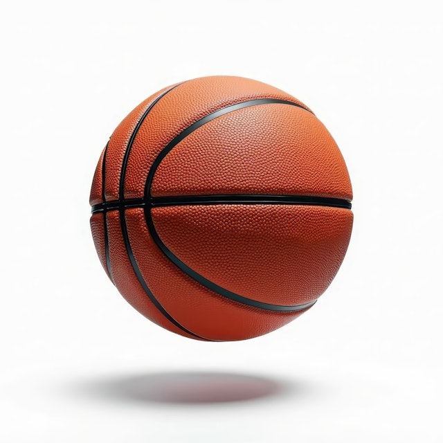 Basketball on White Background