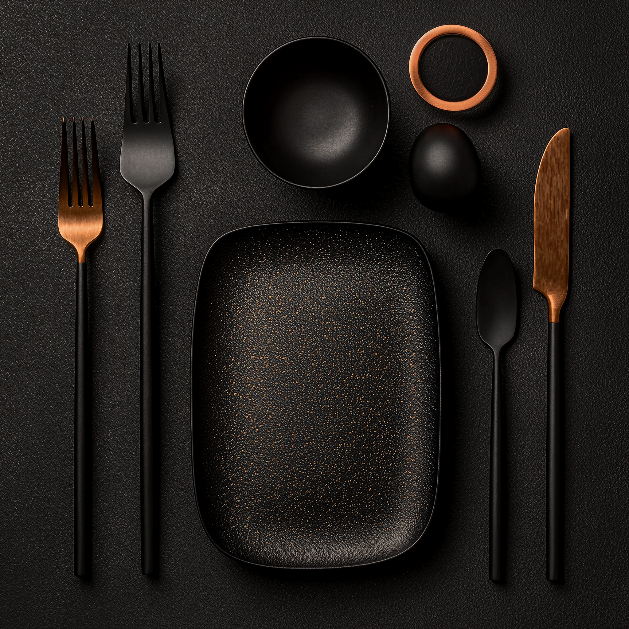 Elegant Tableware Flat Lay Photo on Lummi