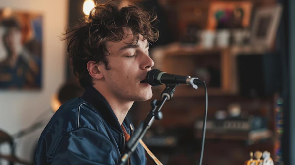Young Man Singing