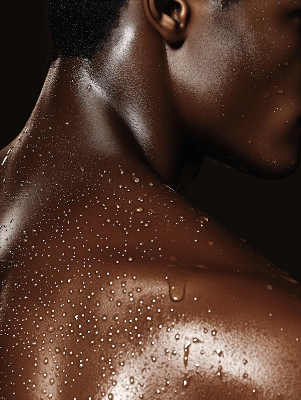 Glistening Skin Close-Up