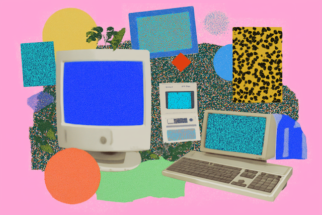 Retro Tech Collage