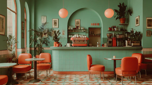Retro Café Interior