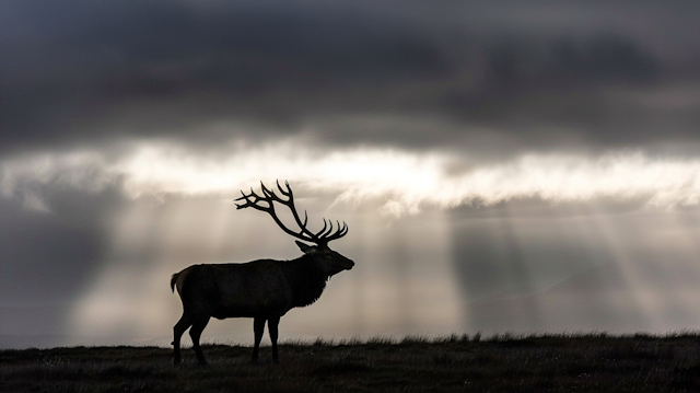 Majestic Elk Silhouette