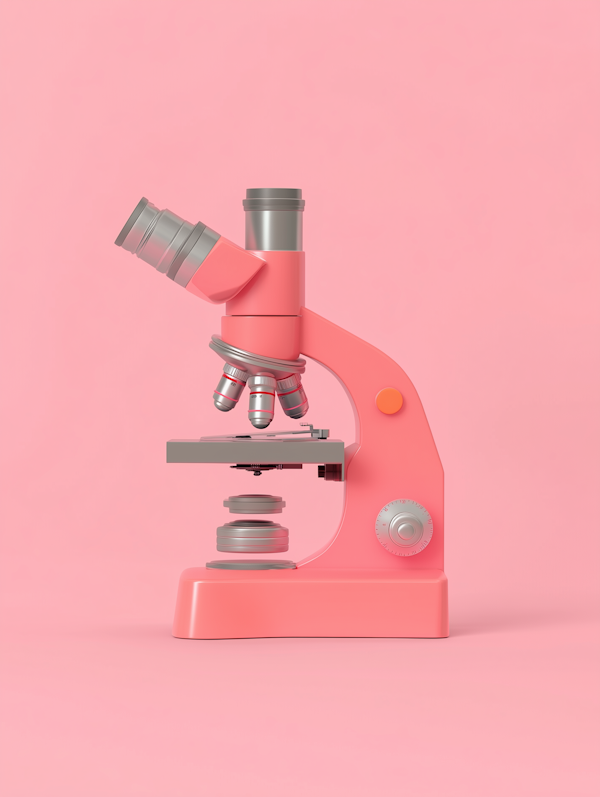 Pink Microscope on Soft Pink Background