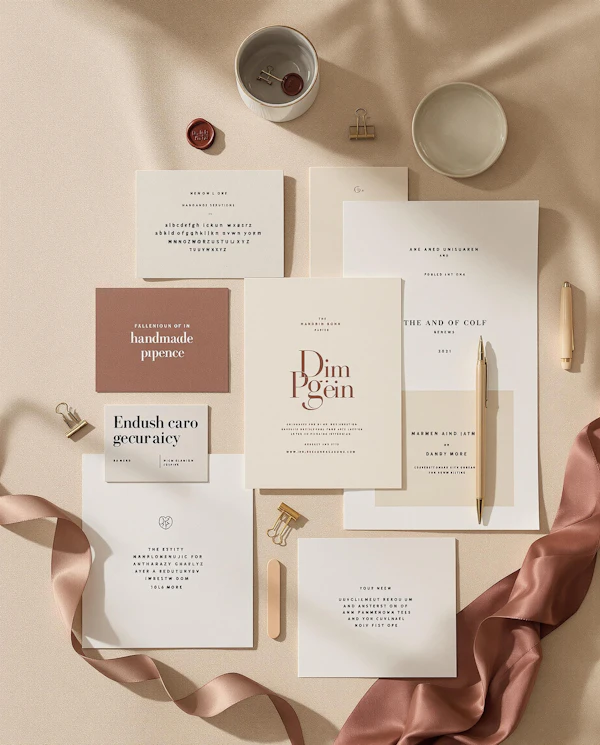Elegant Stationery Flat Lay