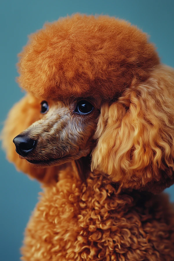 Vibrant Orange Poodle Portrait