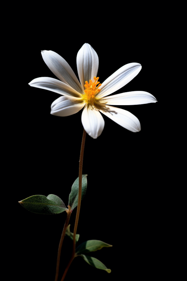 Delicate White Flower in Full Bloom