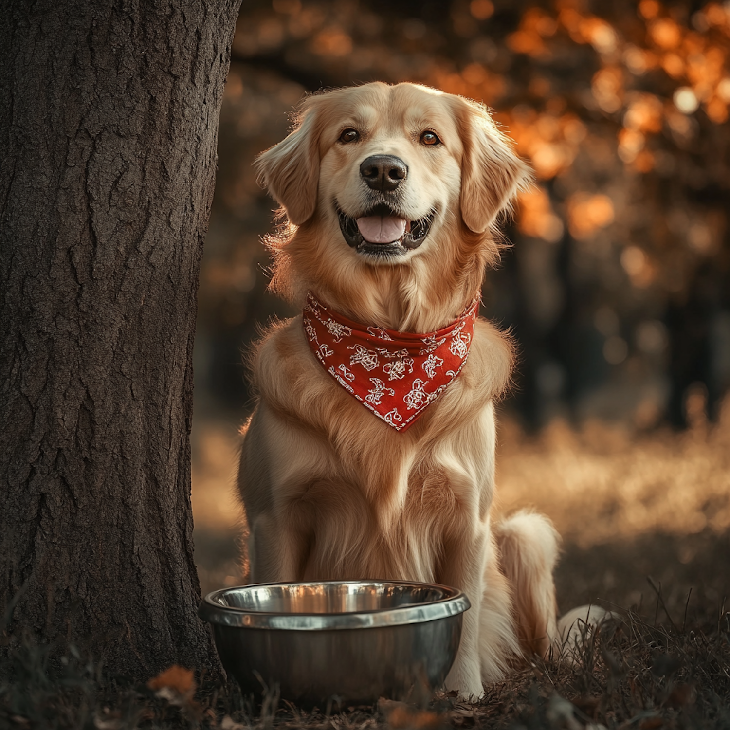 Golden Retriever in Autumn