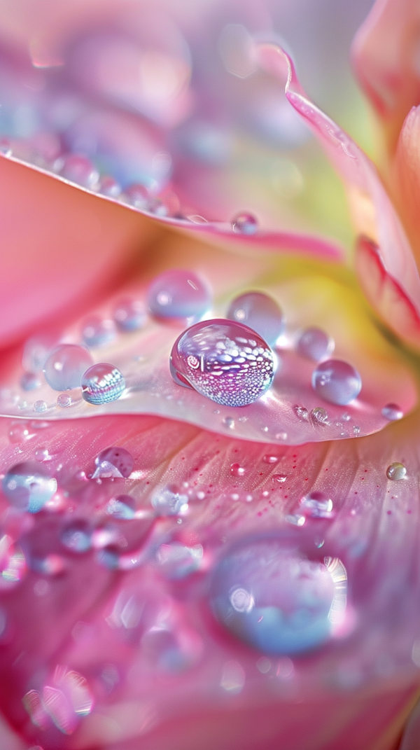 Water Droplets on Flower Petal