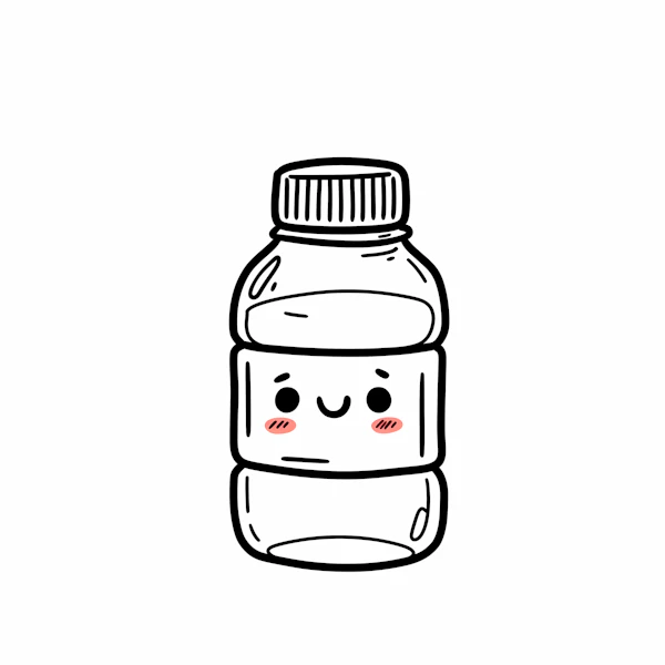 Smiling Bottle Cartoon