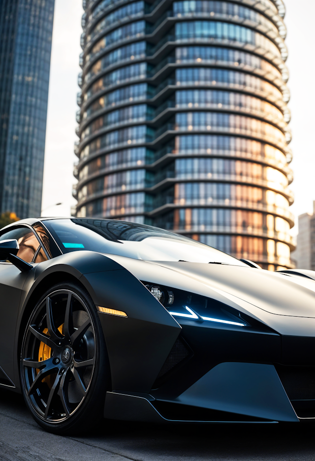 Sleek Modern Sports Car in Urban Setting