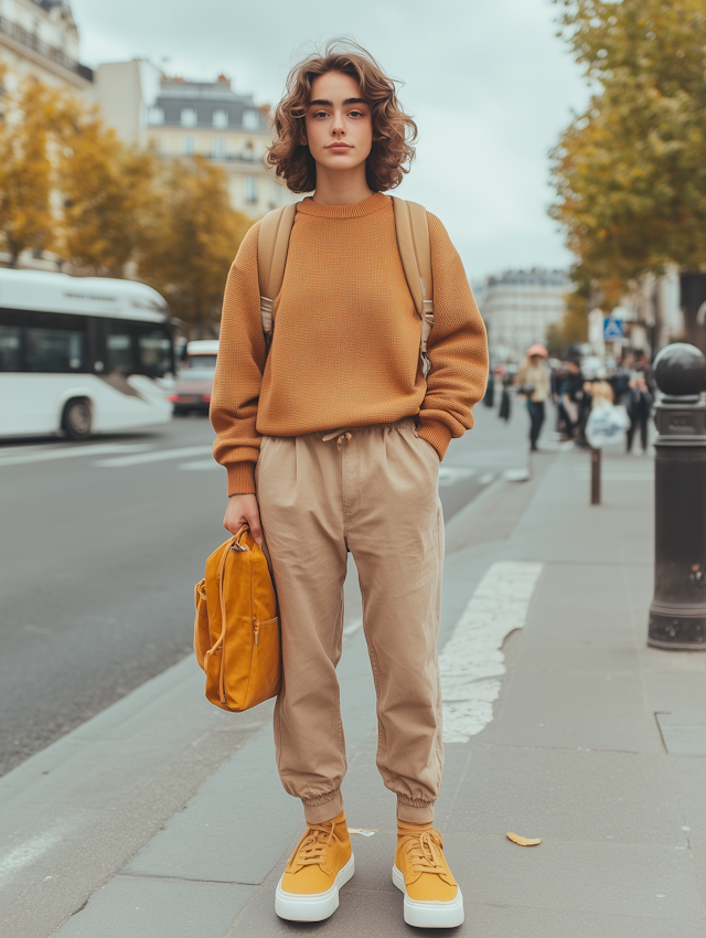 Stylish Young Person in Urban Setting