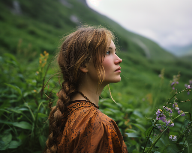 Serene Contemplation in Nature