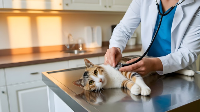 Calico Cat at Vet