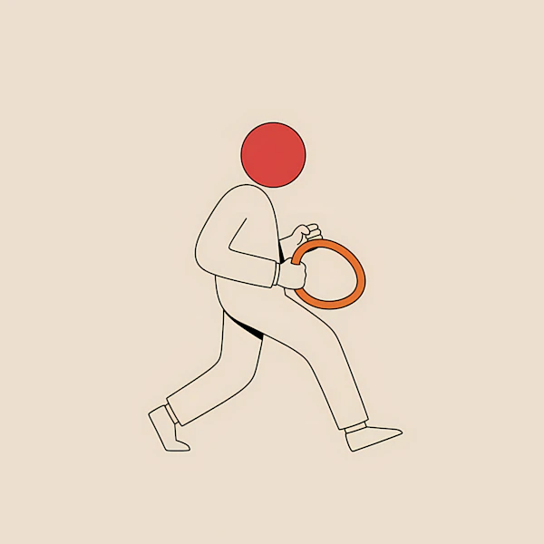 Abstract Walking Figure