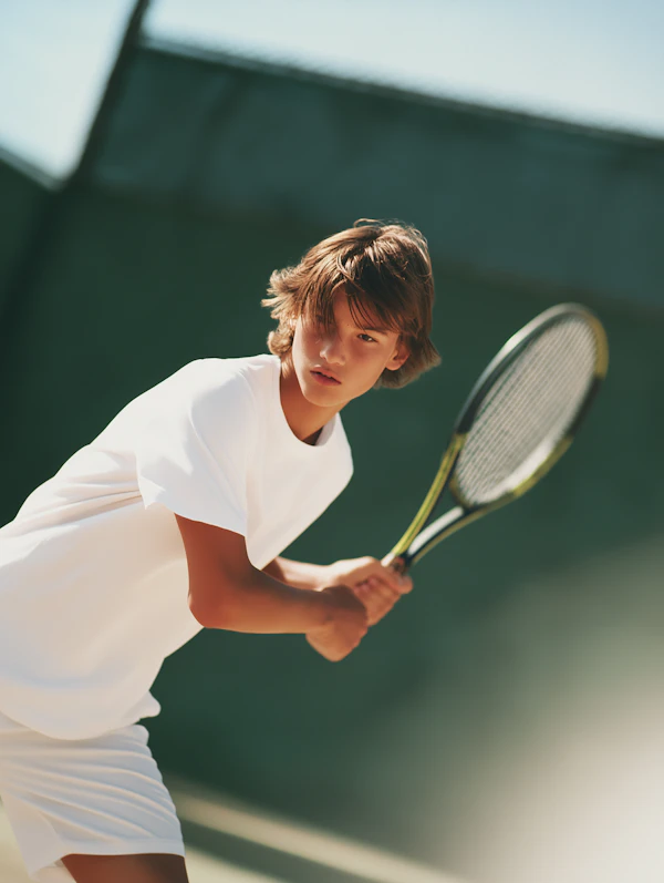 Tennis Player in Action