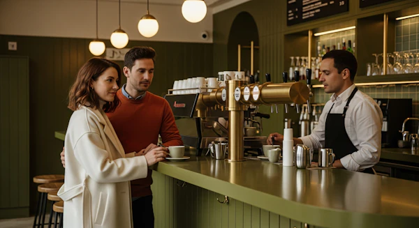 Modern Coffee Bar Scene
