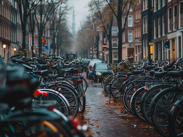 Urban Bicycles After Rain