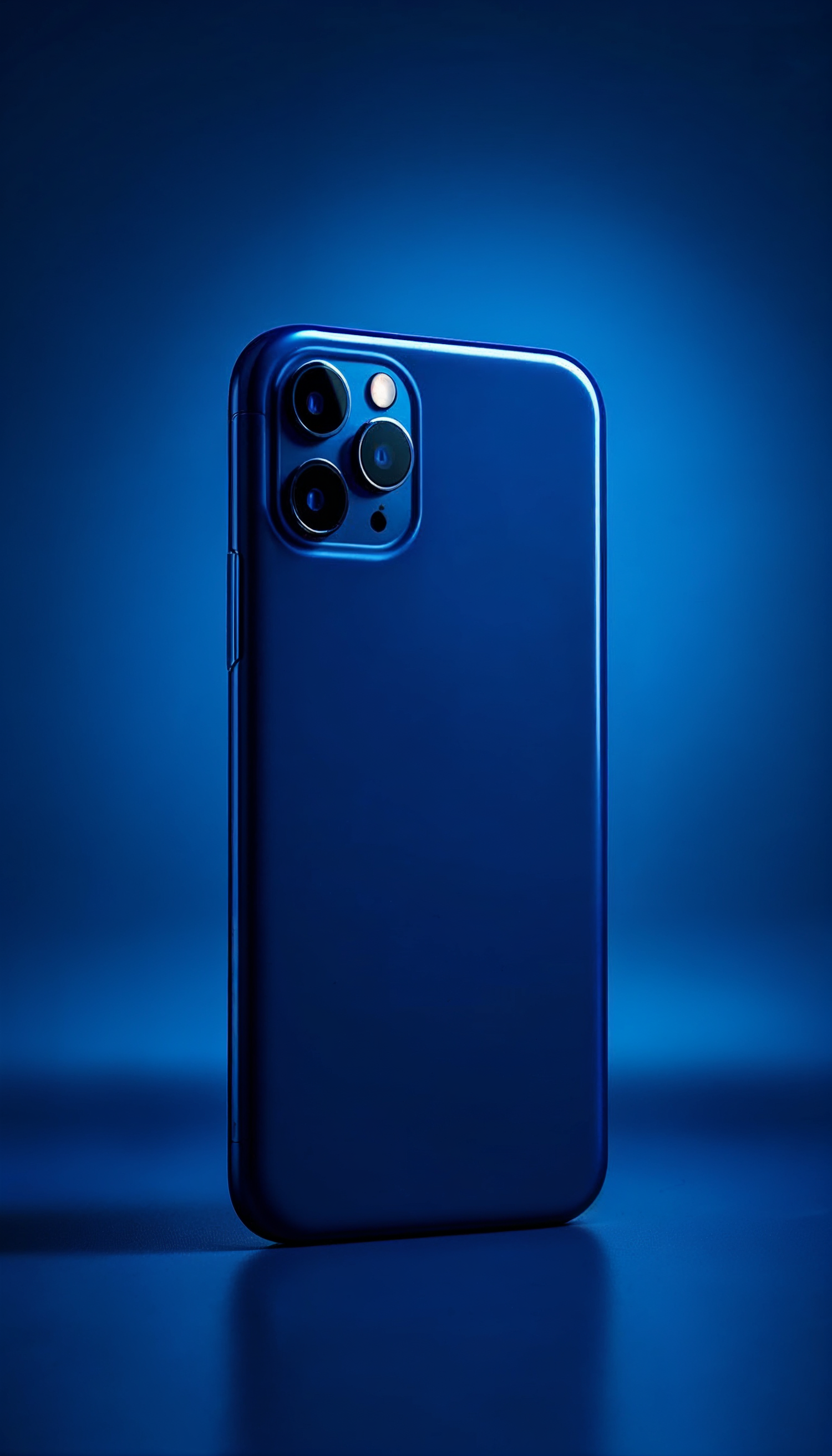 Modern Smartphone on Blue Background