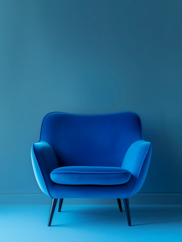 Modern Blue Armchair