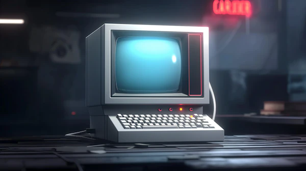 Vintage 1980s Computer Setup