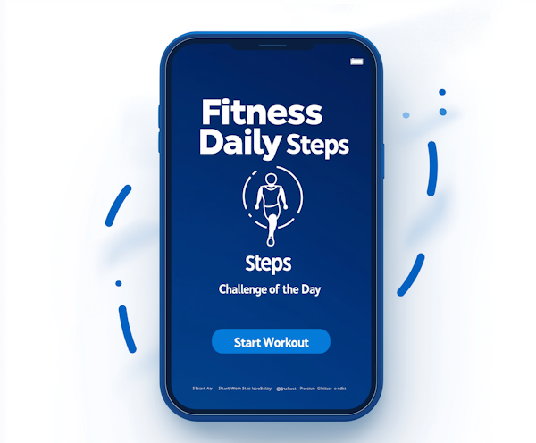 Fitness Daily Steps App Interface