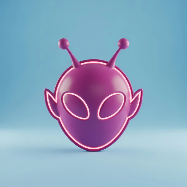 Neon Alien Illustration