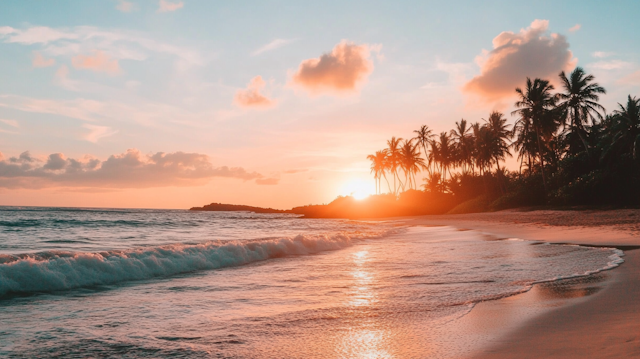 Serene Beach Sunset