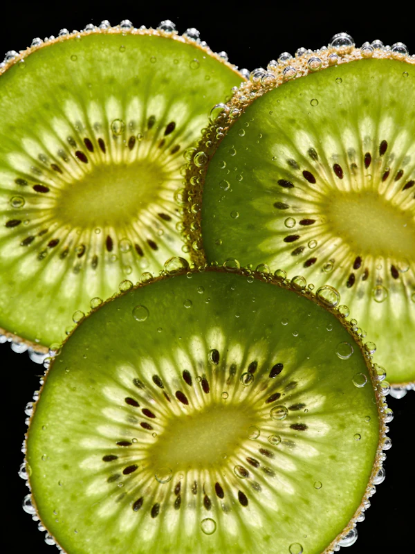 Kiwi Slices Close-Up