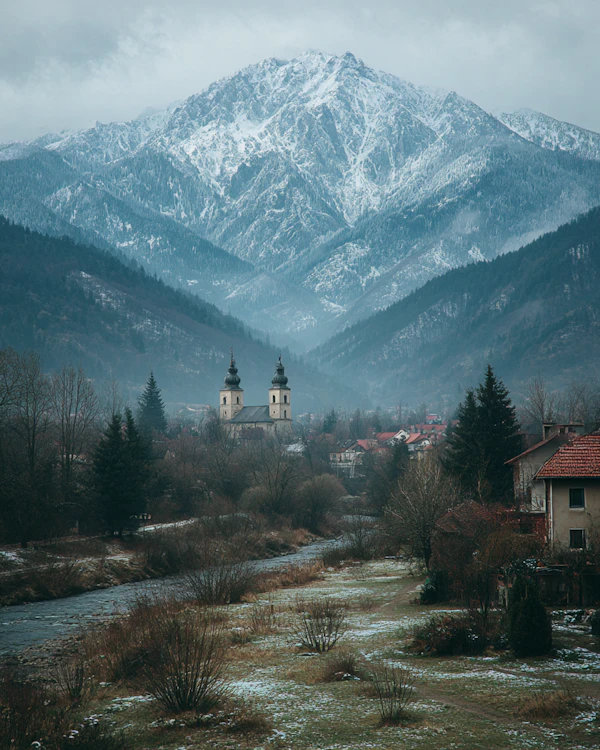 Serene Village Scene